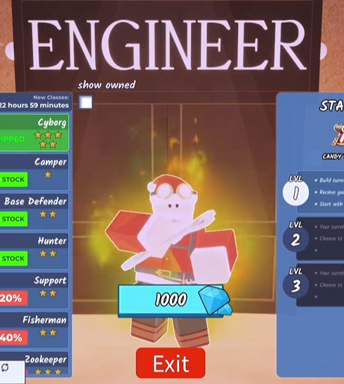 Engineer price in 99 Nights in the Forest
